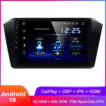 

10.2" IPS Display Android 10 Car Stereo GPS For Passat B8 2016+ Carplay In Dash Auto Radio WiFi DSP Audio Video Headunit No DVD