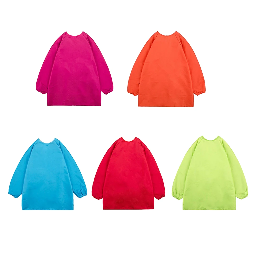 Kids Art Smocks, Children Waterproof Artist Painting Aprons Long Sleeve Children Smocks, Kids Playing Eating Drawing Aprons