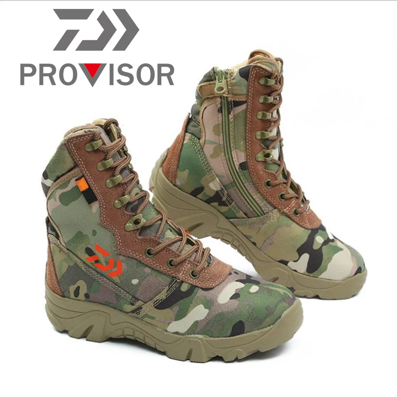 New Daiwa Men Outdoor Shoes Non-slip Fishing Shoes Breathable Winter Shoes Camouflage Keep Warm Climbing Shoes Wading Shoe - Цвет: RS-1