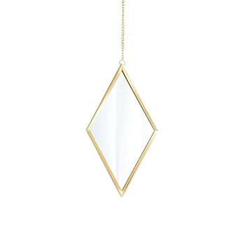 

1Pc Vanity Mirror Creative Wall-Mounted Makeup Mirror Delicate Rhombus Wall Hanging Vanity Mirror For Home Bathroom Bedroom