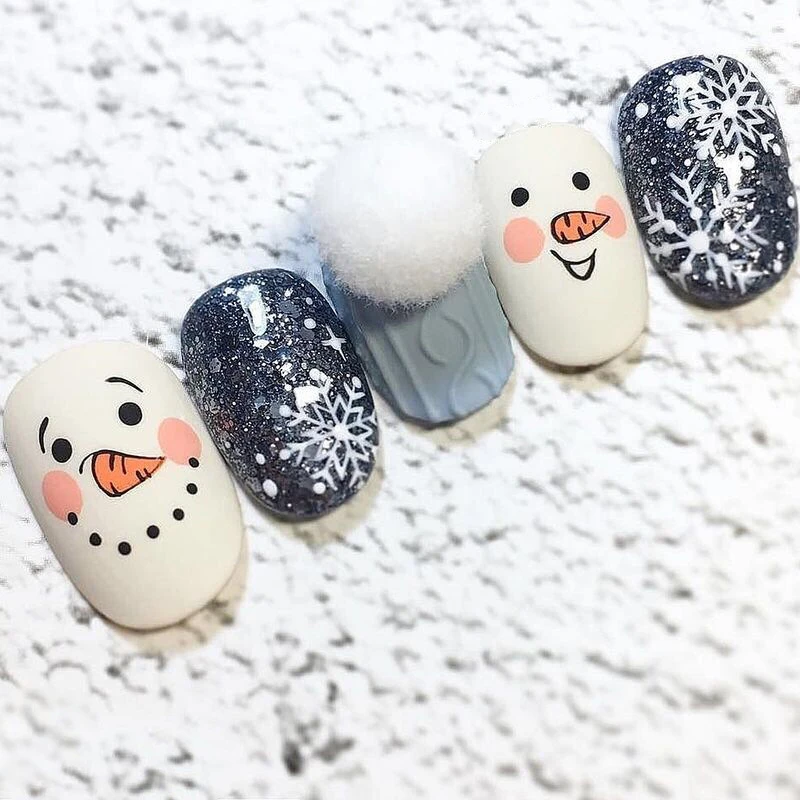 Nusx 1 Sheet Christmas Snow Flower Lace Nail Art Sticker Decals Tips Tool 3D Wraps Stamp 2