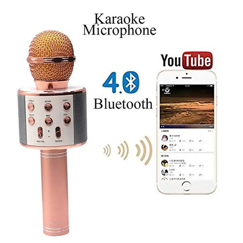 FELYBY WS858 беспроводной микрофон для караоке Bluetooth вечерние Ринок подростков
