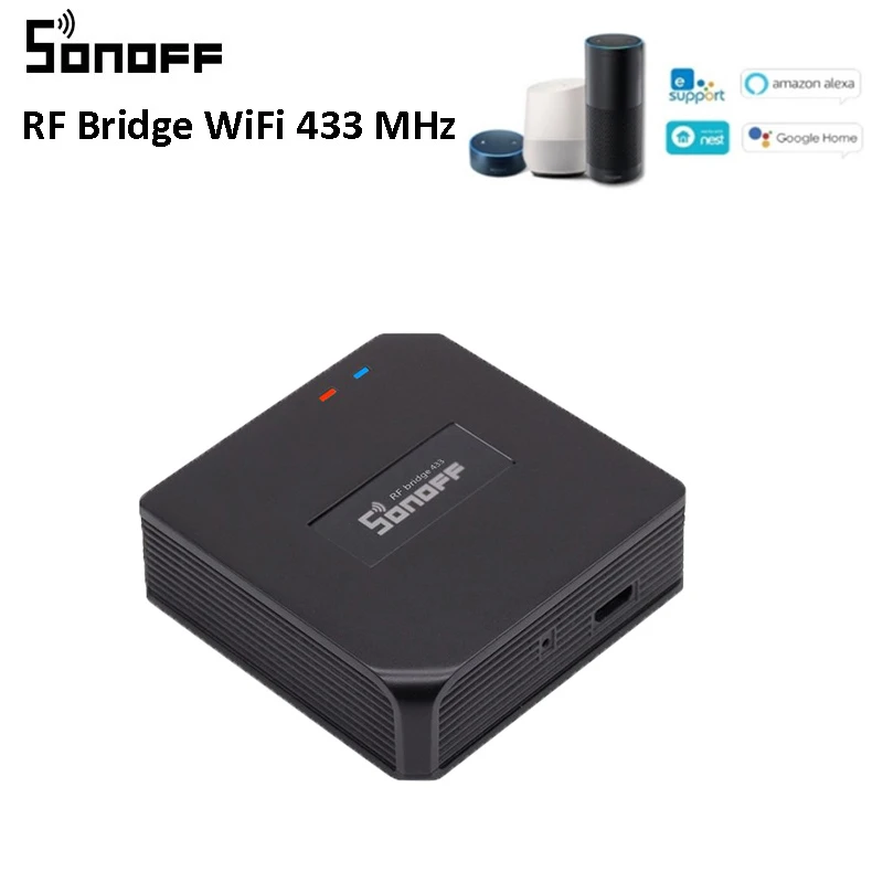 Беспроводной преобразователь сигнала Sonoff RF Brigde WiFi 433 МГц для автоматизации умного дома отлично работает с