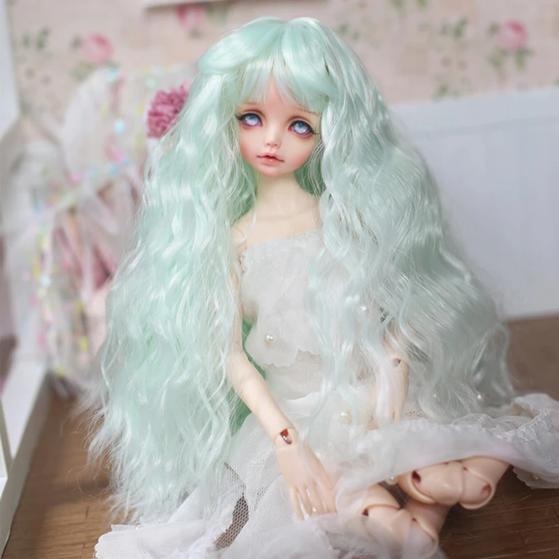 Парик для куклы BJD DD SD 1/3 1/4 1/6 парик из высокотемпературного волокна зеленые
