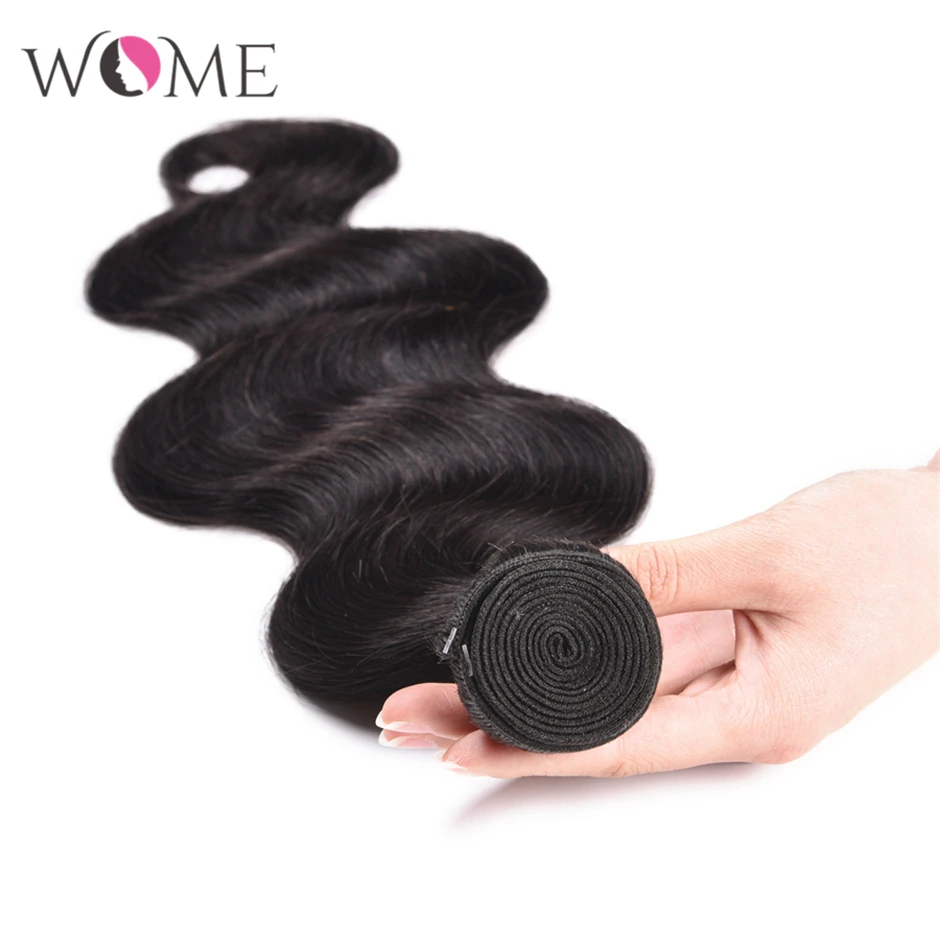 WOME Brazilian Human Hair Bundles Body Wave Bundles 1/3/4 pcs/lot 10-26 Inches Natural Color Non-remy Hair Weave Extensions WOME Brazilian Human Hair Bundles Body Wave Bundles 1/3/4 pcs/lot 10-26 Inches Natural Color Non-remy Hair Weave Extensions