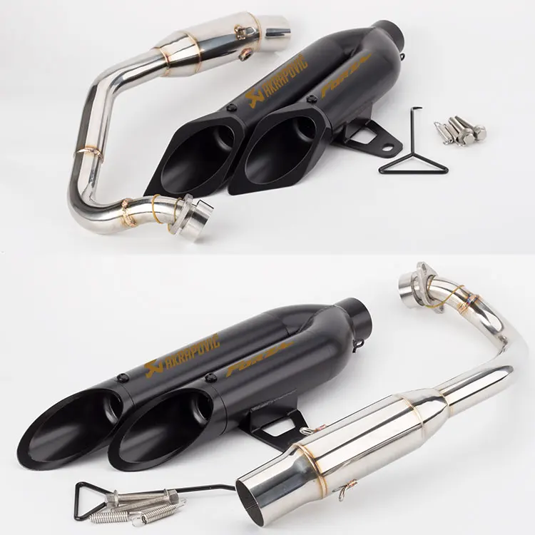 

Motorcycle modified exhaust pipe For Honda Fosha FZ FORZA300 exhaust pipe full section double tube FORZA front section