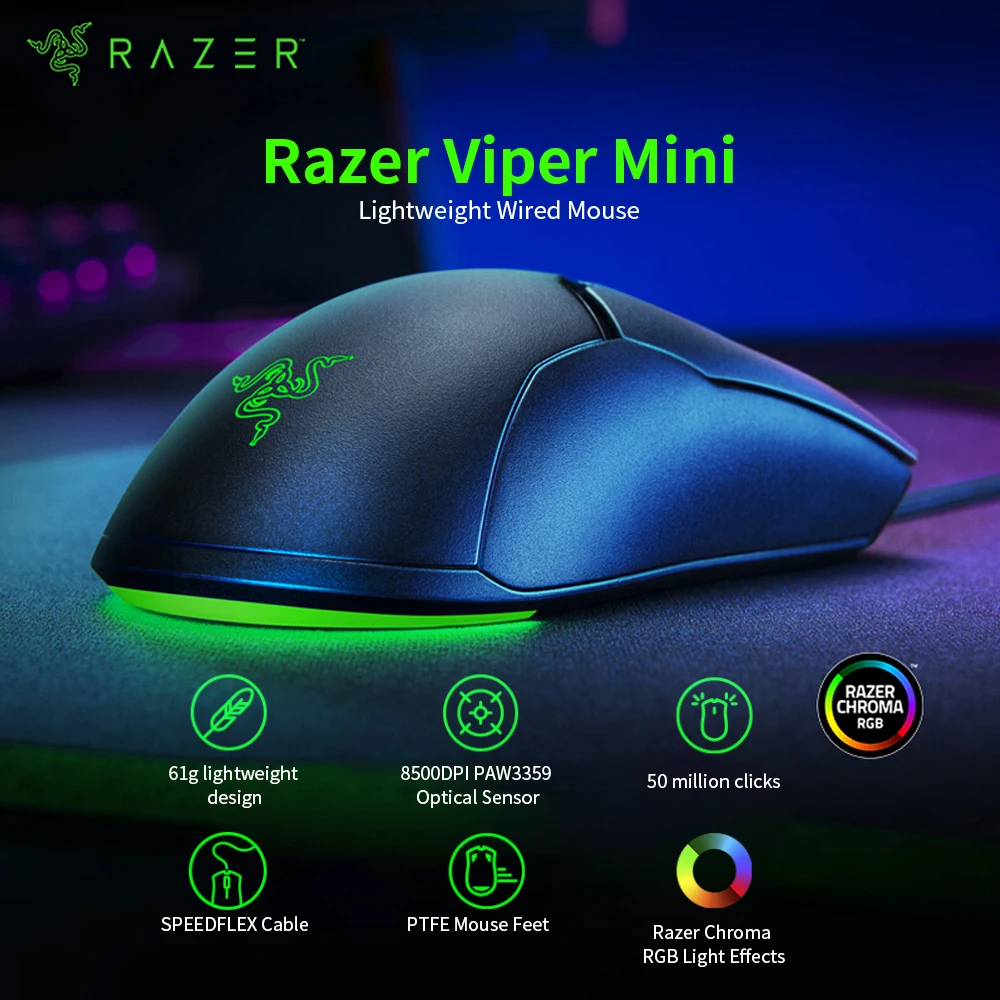 Razer Viper Mini ゲーミングマウス 新品　未使用