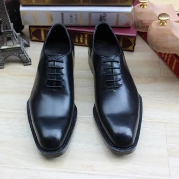 

Goodyear High Quality Custom-made Calfskin Sole Custom Cow Leather Pointed Toe Wide Outsole Business Handmade Genuine Leather