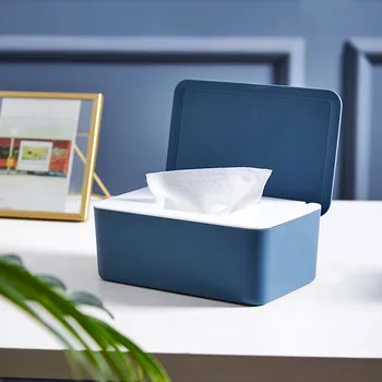 

Dust-proof Tissue Box Seal Baby Wipes Paper Storage Box Dispenser Holder Household Plastic Box with Lid Flip Cover Lid