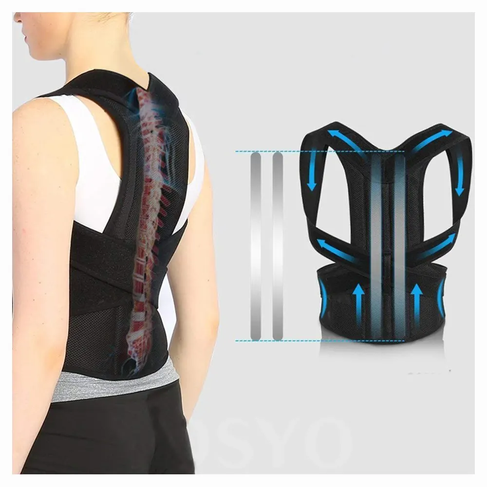 

Adjustable Corset Back Posture Corrector Adult Shoulder Lumbar Brace Spine Support Braces Neoprene Shapers For Men Women Belt Up