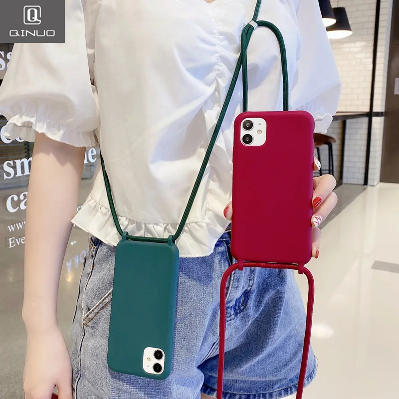Luxury Chain Necklace Case with Lanyard Strap Cord Cover
