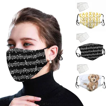 

1PC Adult Protection Face Mask Unisex Fashion masks washable Mouth Cover Face Shield mascarillas reutilizables Facemask+2pad