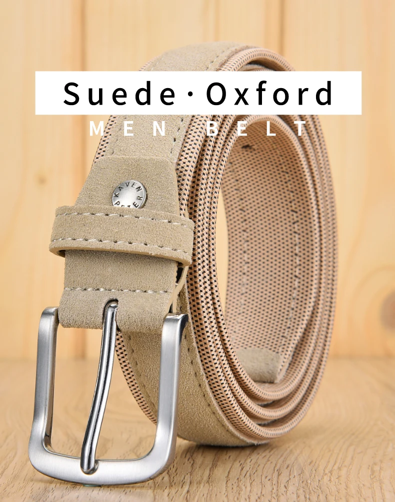 Мужская Ткань Оксфорд замшевый кожаный ремень высокого качества из натуральной кожи Роскошная пряжка для мужчин 3,5 см и 3,8 см Ширина