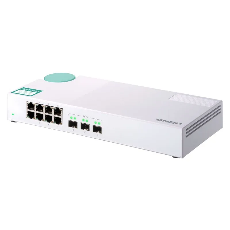 QNAP NAS QSW-308S сервер хранения данных 3-port 10G SFP+(10GbE SFP+/RJ45 Combo port) 11 порт 5-bay NAS Gigabit неуправляемый бездисковый
