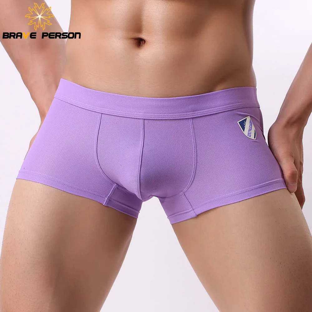 

BRAVE PERSON Brand Underwear Men Boxer Briefs U Convex Pouch Men Boxers Shorts Male Panties Trunks Shorts Underpants