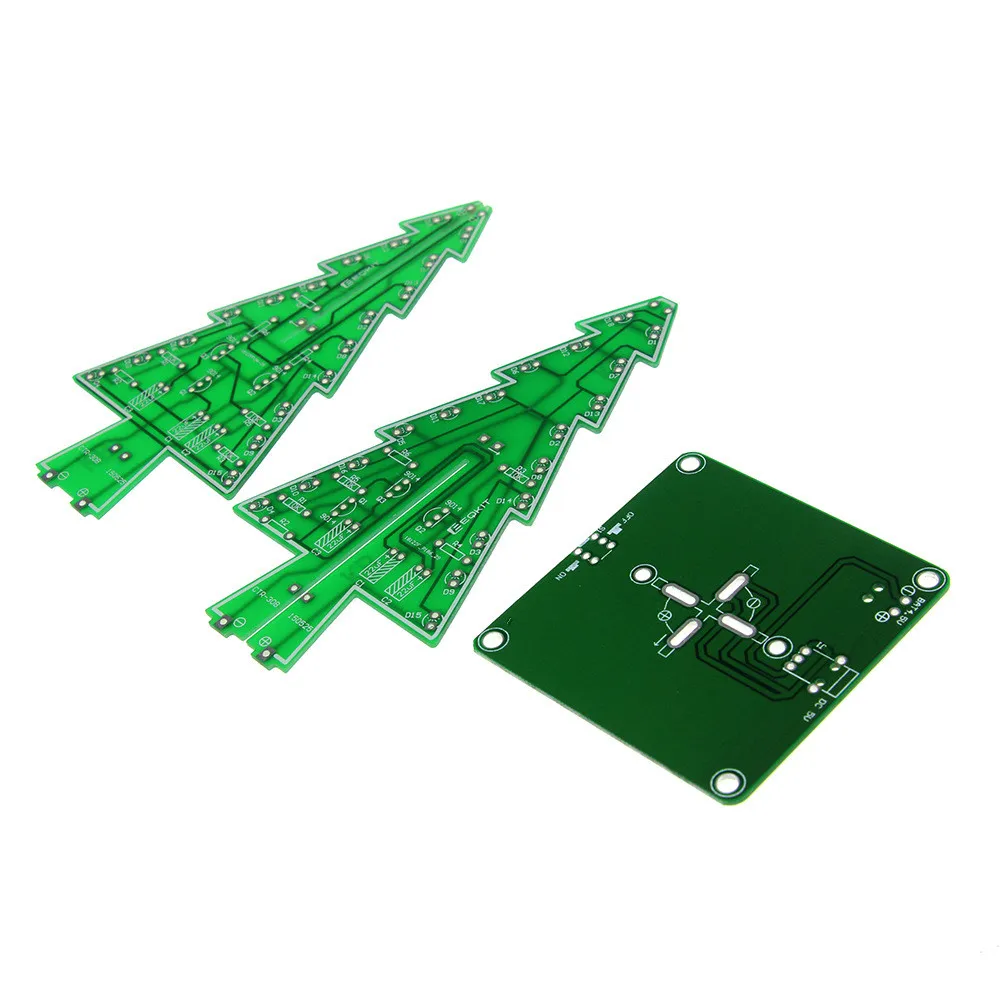 Best Selling Products 3d Usb Christmas Trees Decoration 3 Colors Led Diy Kit Flash Led Circuit Ek1719 Support Dropshipping