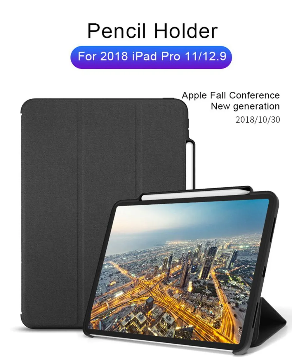 Чехол для iPad Pro 11, чехол с карандашом, винтажный смарт-чехол из искусственной кожи, трехслойный чехол с подставкой для iPad Pro 11 дюймов, чехол s Capa