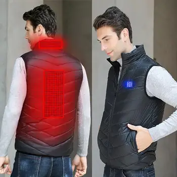 

Electric Heated Vest Jacket For Motorcycle Intelligent Infrared Heating Vest USB Charging Keep Warm Thermal Large Size Coat