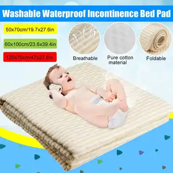 

Organic colored cotton Waterproof 4 Layer Baby Changing Mat Cover Baby Pet Waterproof Changing Urine Pad Bed Sheets Diapers