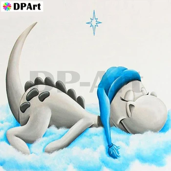 

Daimond Painting Full Square/Round Drill Cartoon Dinosaur 5D Diamond Rhinestone Embroidery Painting Cross Stitch Picture M1210