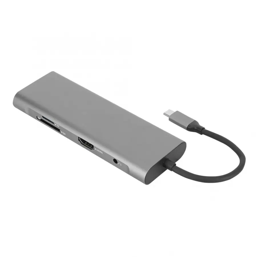 9 в 1 3,5 мм тип-c PD HDMI 1 Гбит/с Ethernet порт аудио концентратор адаптер конвертер док-станция