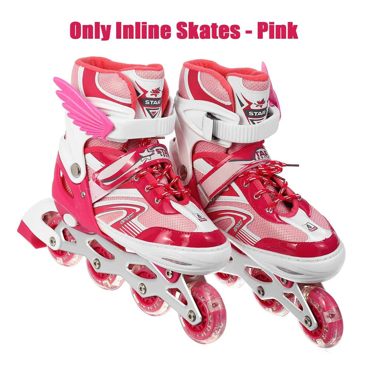 Inline Skates w/4 Flashing Wheels for Kids Men Women Adjustable Roller Blades 