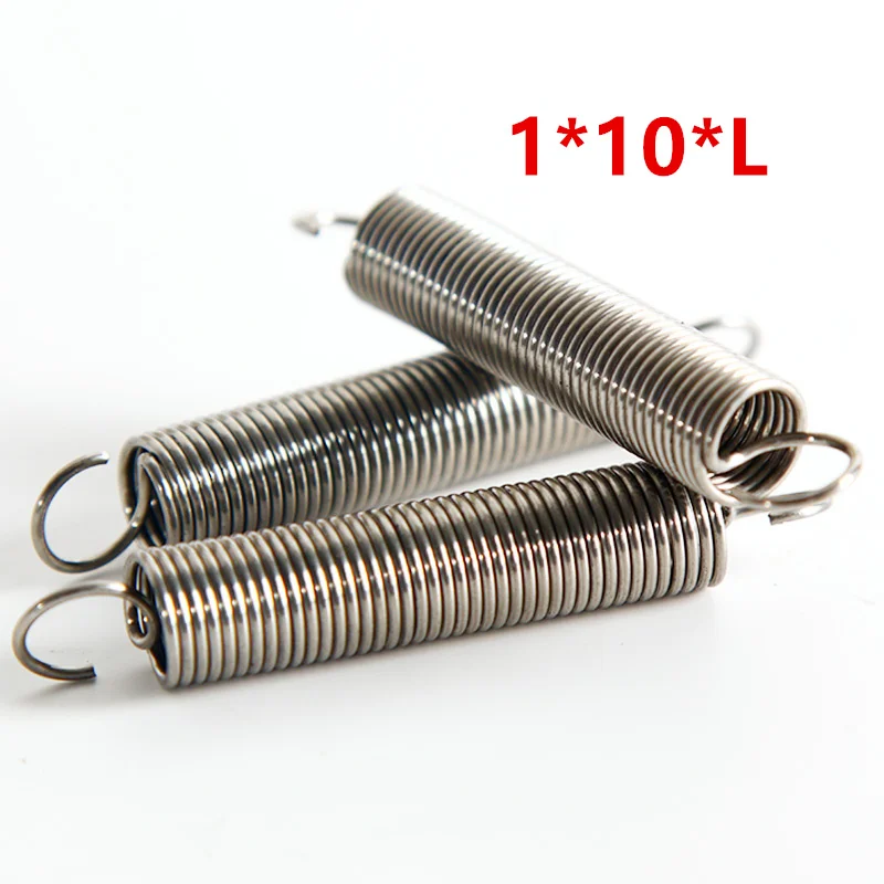 10PCS 15mm Stainless Steel small Tension Springs With Hooks For Tensile DIY CAAL