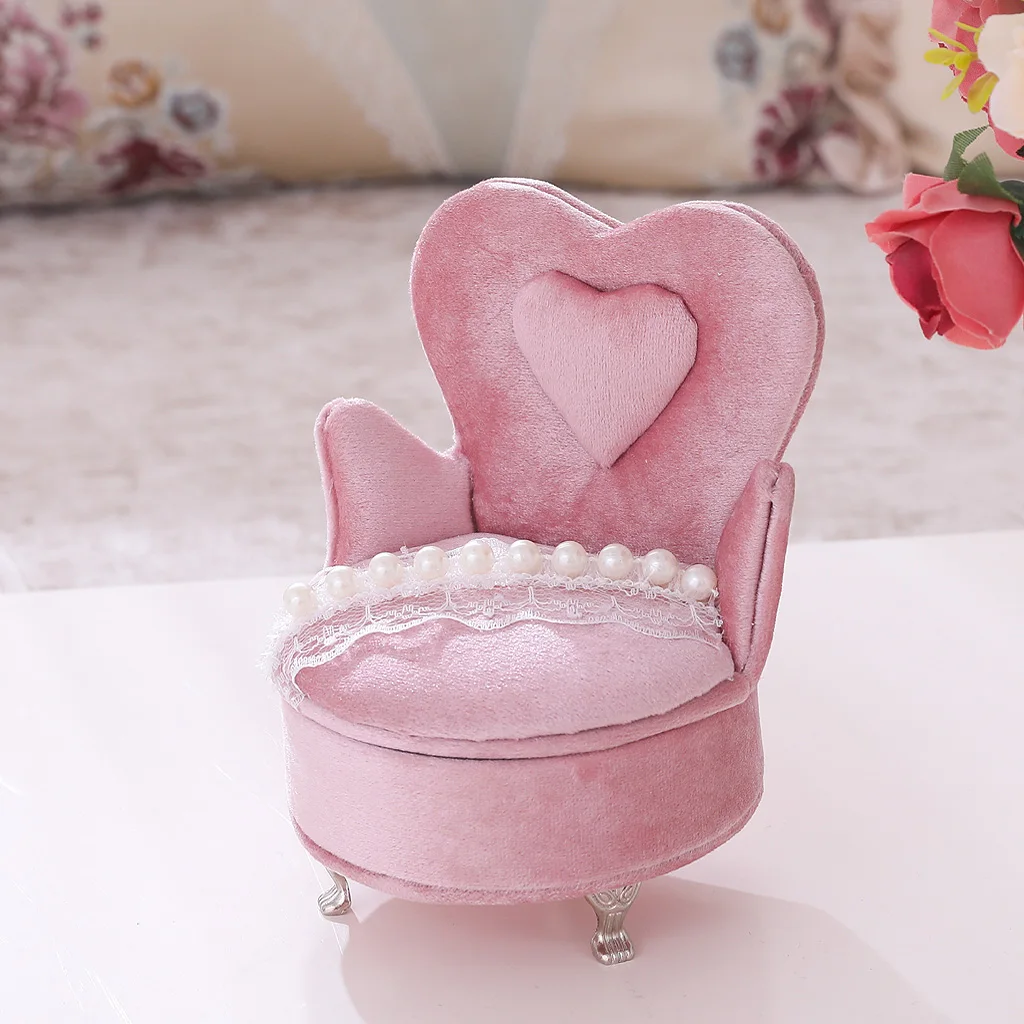 

Kawaii Chair Design Jewelry Storage Box Pearls Decorations For Wedding Party