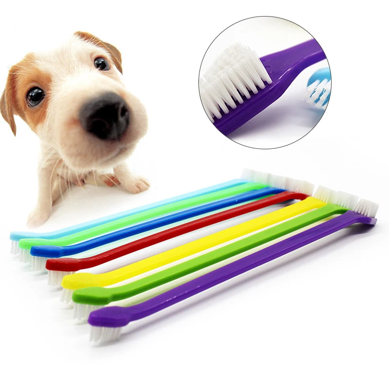 

1PC Double Head Dog Toothbrush Cat Pet Dental Grooming Washing Tooth Brush Pet Tooth Cleaning Tools Dog Toothbrush Pet Supplies