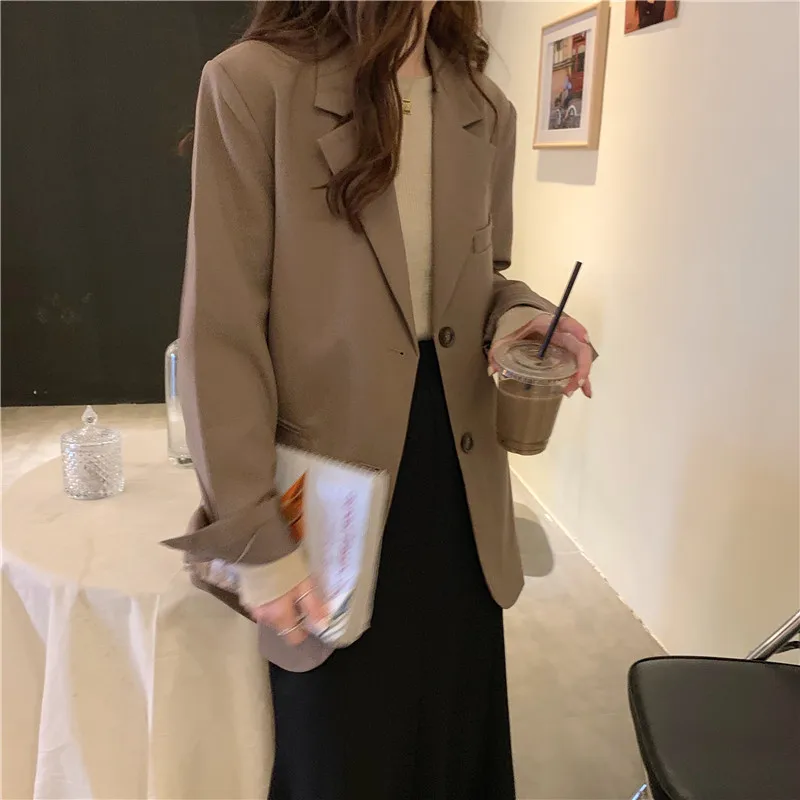 Autumn Clothing New Style Korean-style WOMEN'S Suit CHIC Suit Jacket Tops+ High-waisted Solid Color Skirt Two-Piece Set