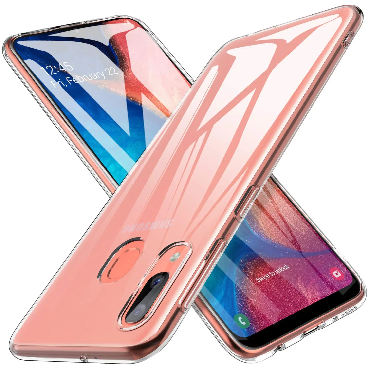 Прозрачный мобильный телефон чехлы для Samsung Galaxy A20E задняя крышка из мягкого ТПУ