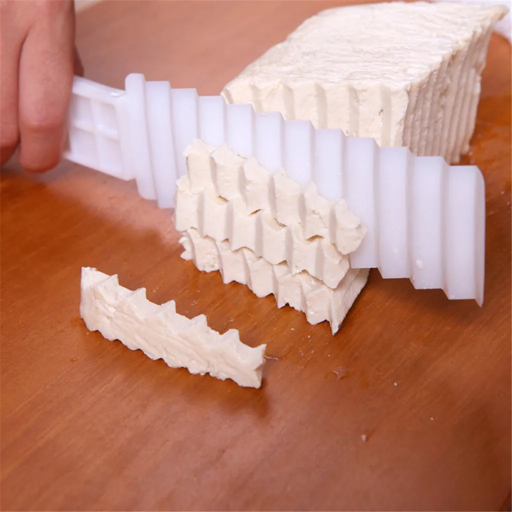 Волчий зуб тофу волнистый слайсер тофу резак из двух частей Аксессуары для кухонных принадлежностей удобный резак тофу резец резак