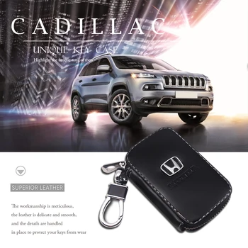 

Fashion Leather Car Keychain Key Bag Multi Function Wallet Case For HONDA Mugen Power Civic Accord CRV Hrv Fit Jazz Car Styling