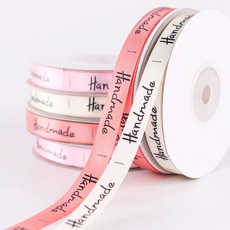 Polyester Ribbon 5 Yards Handmade Printed Polyester Ribbon For Bow Craft Wedding Party DIY Decoration Gift packaging accessories 10mm