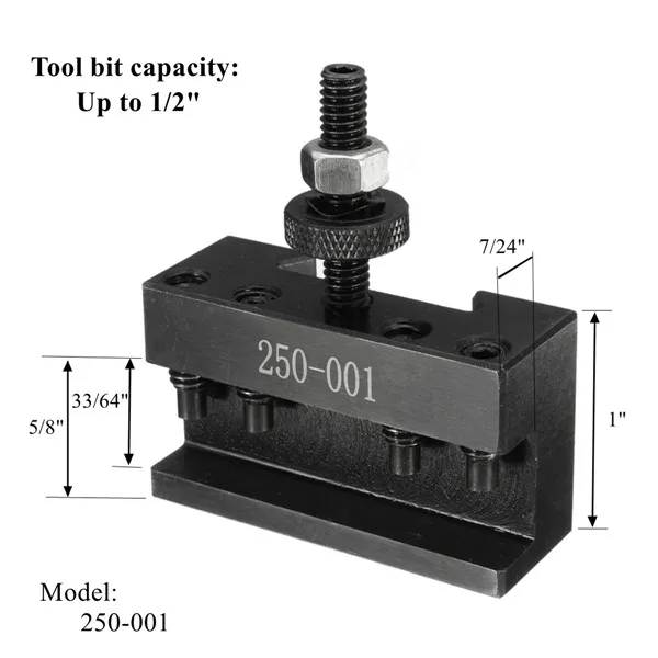 

250-001 CNC Lathe Tool Holder Quick Change Tool Post Cutter Holder Screw Kit Set Boring Bar Turning Facing Holder Wrench