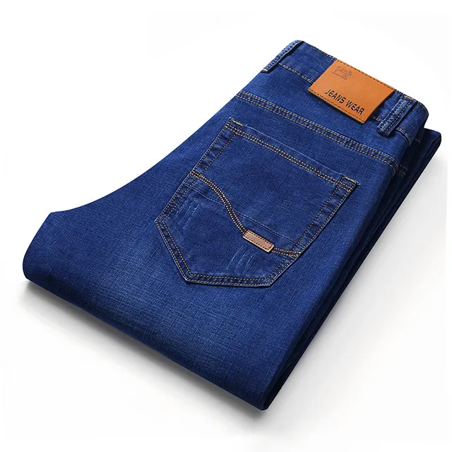 drak blue Новые мужские брендовые джинсы, модные мужские повседневные облегающие прямые джинсы, обтягивающие мужские джинсы, черные,, мужские джинсы - Цвет: drak blue