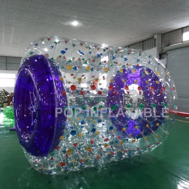 Purple Entrance ПВХ водяной цилиндр, красочный надувной шар для ходьбы по воде, сад прокатки мяч, надувные Зорбы водные ролики - Цвет: Purple Entrance