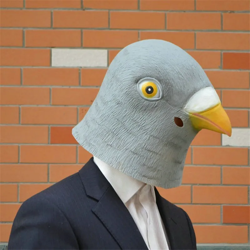 

1 PC New Pigeon Mask Latex Giant Bird Head Halloween Cosplay Costume Theater Prop Masks For Party Birthday Decoration T50