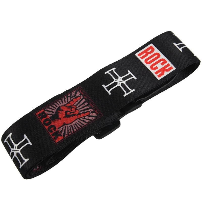 PUNK Polyester painted guitar strap folk guitar / acoustic guitar strap Black rock