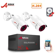 ANRAN AHD DVR комплект CCTV система безопасности 1080P ИК ночного видения AHD камера система для помещений и улицы 4CH система видеонаблюдения