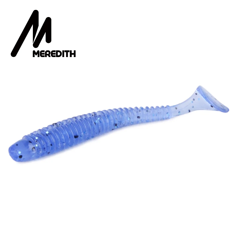 MEREDITH Swing Impact T tail Силиконовые мягкие приманки 55 мм 65 мм 75 мм Спиральные Червячные рыболовные приманки привлекательные Воблеры снасти для ловли окуня - Цвет: Q