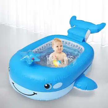 

86x71CM Kids Inflatable Bathing Tub Whale Shape Baby Water Swimming Pool PVC Safety Summer Outdoor Indoor Bathing Pool