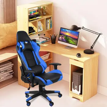 

New 360 Degree Rotation Rolling Wheels Home Office Computer Desk Ergonomic Height Adjustable Gaming Chair Recliner Racing Chair