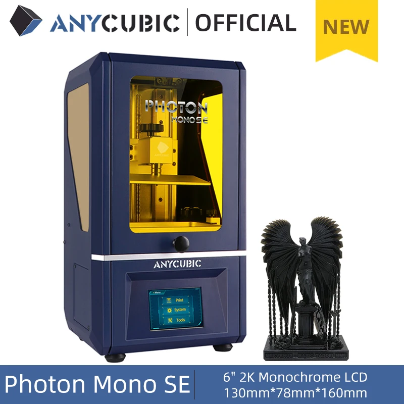 ANYCUBIC 3D принтер Photon Mono SE 405nm УФ полимер принтеры с 6 дюймовым монохромным ЖК
