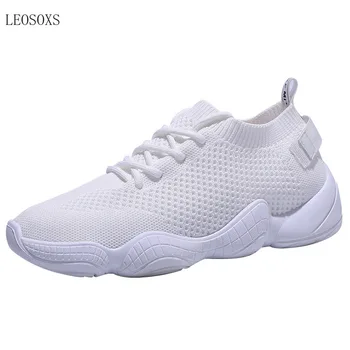 

Leosoxs 2020 Summer Mesh Breathable Socks Flying Woven Shoes Women's Korean-Style Casual Hot-Selling Dad Sneaker Shoes