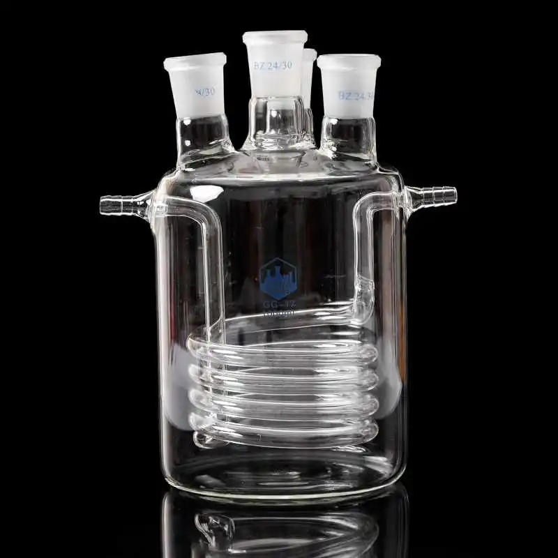 

Four Reaction Bottle 1000ml/24*4 Serpentine Clip Set Reactor Borosilicate Glass Thick Material
