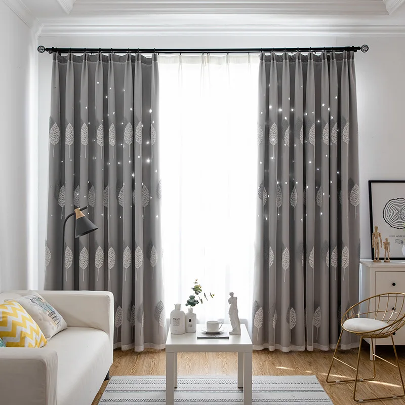 Шторы с принтом полых звезд для гостиной столовой и спальни. | Дом сад