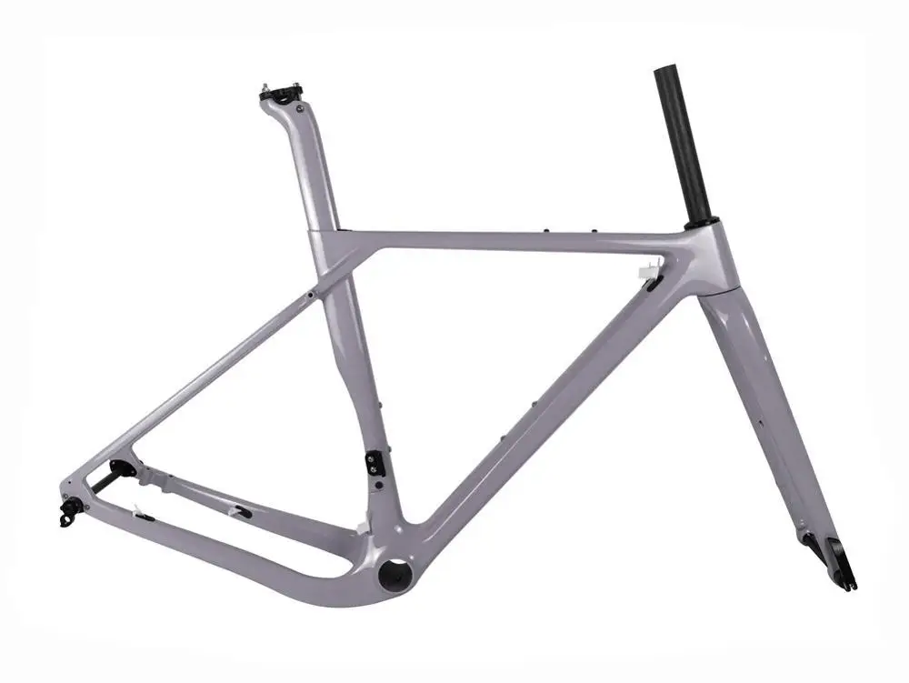 Gray Color Spcycle T1000 полный карбоновый гравий велосипедные рамы CX циклокросс дисковые тормоза карбоновые рамы колеса пространства 700* 40c или 27,5*2," шины - Цвет: Gray Color