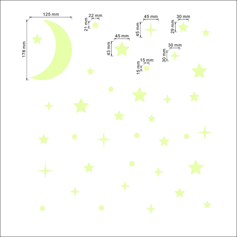Светится в темноте, виниловые наклейки на стену, светящиеся звезды, луна, сделай сам, звездное небо для малышей, детей, спальни, гостиной, настенные наклейки, домашний декор