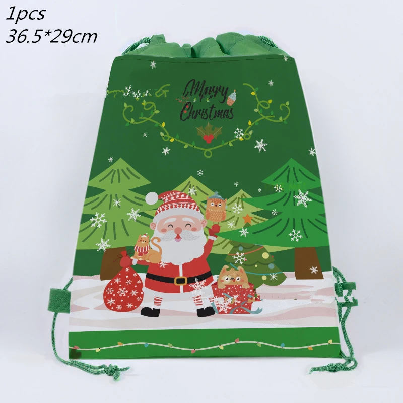 Merry Christmas Candy Box Bag Christmas Santa Snowman Gift Box Paper Box Gift Bag Container Supplies Navidad Kerst 2021 